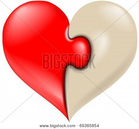 Vector Puzzle Heart Icon
