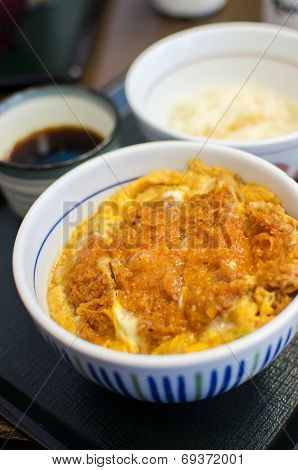 Deep Fried Pork With Egg And Rice