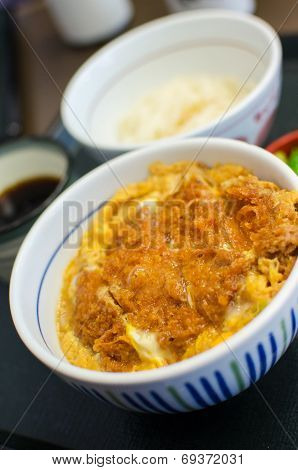 Deep Fried Pork With Egg And Rice