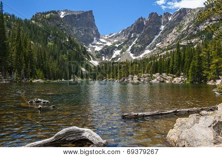 Dream Lake With Hallett Peak And Flattop Mountain