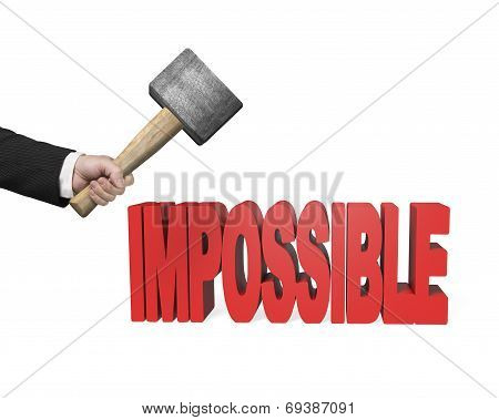 Using Hammer To Creak Impossible 3D Word