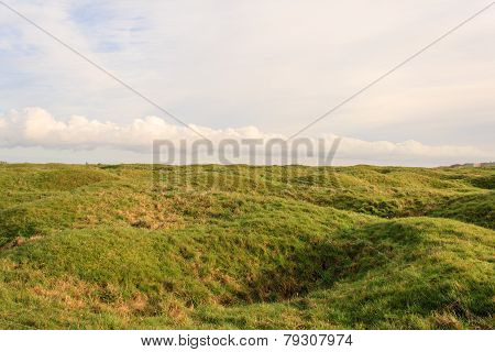 The Trenches And Craters On Battlefield Of Vimy Ridge
