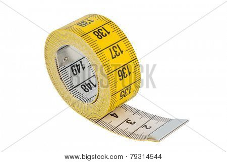 yellow tape measure, symbolic photo for diet control and precision