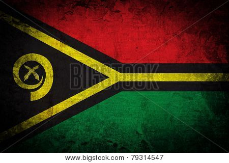 Grunge of Vanuatu Flag