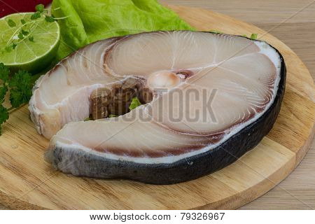 Raw Blue Shark Steak