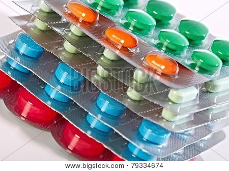 Many Medical pills. Health care Pharmaceutical background