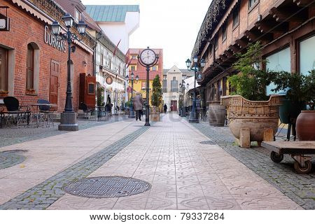 KLAIPEDA, LITHUANIA - November 17: Old-town of Klaipeda on November 17, 2014 Klaipeda, Lithuania.