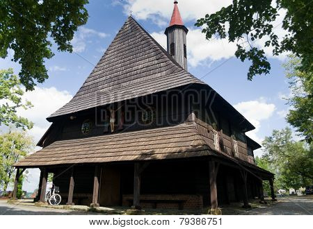 Wooden Church Of St. Roch In The Village Grodzisko