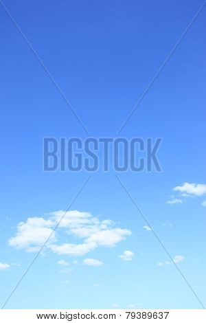 Blue sky with clouds with big space for text