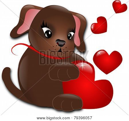 Dog With Hearts