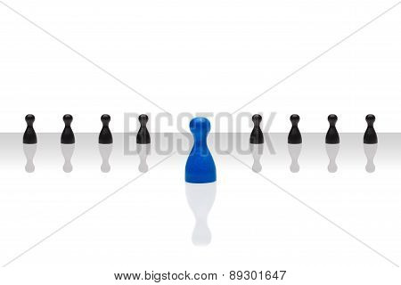 Business Concept Leader Forward Red Some Black Gradient