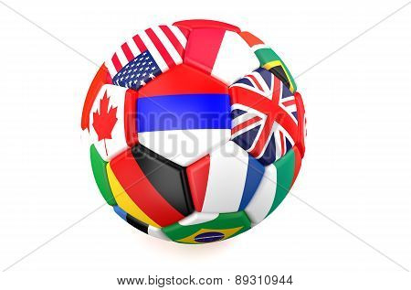 Soccer Ball With Flags