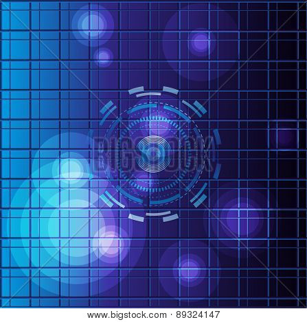 Blue Abstract dots light mosaic