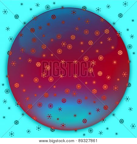 Fantasy planet in snowing