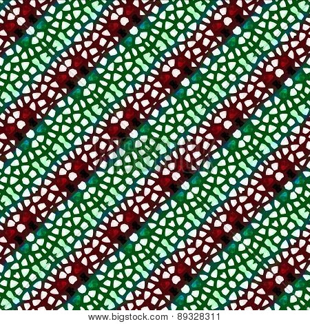 Modern ornamental lace pattern in vibrant colors