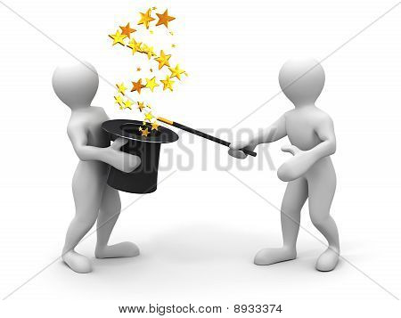 모자에서 별입니다. 매직