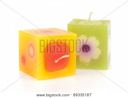 Candles Isolated On White Background