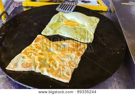 Fried Flour With Milk And Sugar, Roti.