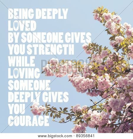 Inspirational Love Quote Background Poster Postcard Typographic Design