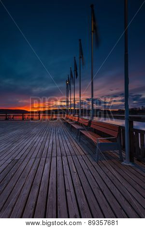 Colorful Sunset Over Lake