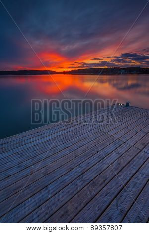 Colorful Sunset Over Lake