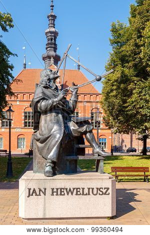 Gdansk. Monument to Jan Hevelius.
