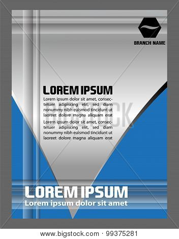 Presentation of Poster flyer design editable vector illustration