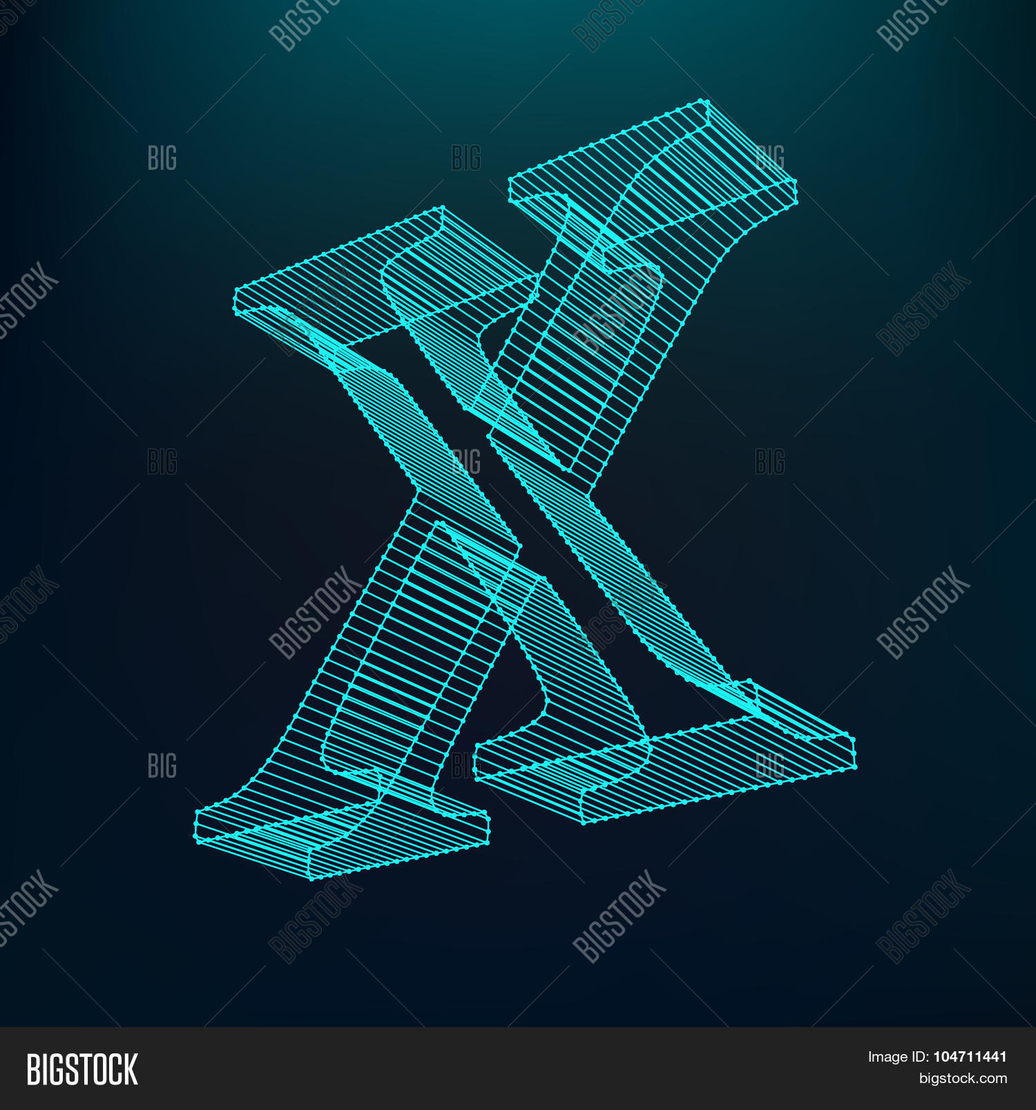 Letter X Polygonal Vector Photo (Free Trial) Bigstock