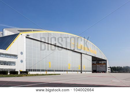 Lufthansa Hangar At The Frankfurt Airport