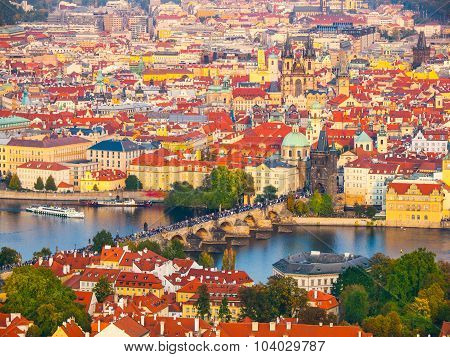 Panoramic view of Prague