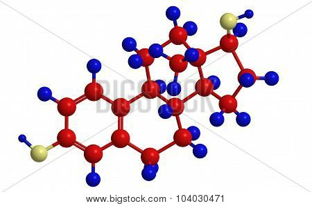 Molecular Structure Of Hormone Estradiol