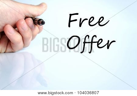 Free Offer Text Concept