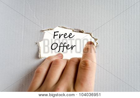 Free Offer Text Concept