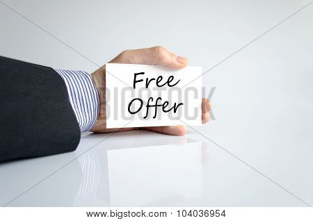 Free Offer Text Concept