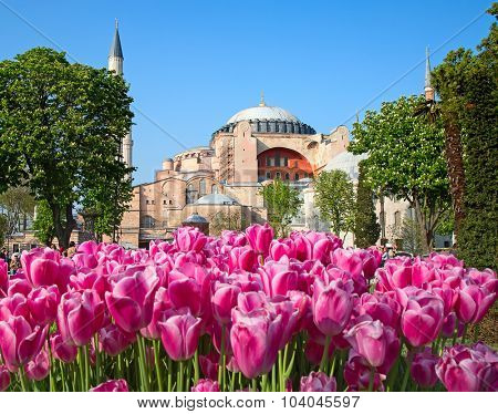Haghia (Aya) Sophia - famous church and mosque in Istanbul