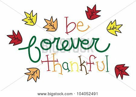 Be Forever Thankful