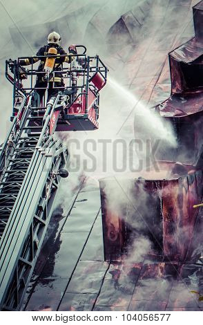 Fireman On Ladder