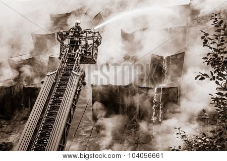 Fireman On Ladder