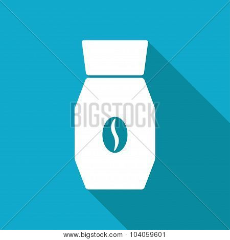 Vector color flat coffee bottle template