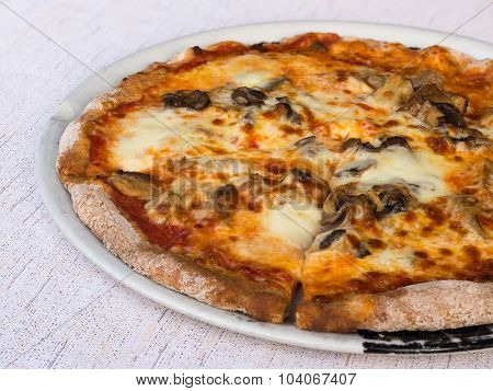 Pizza And Mushrooms Slice Cut Out