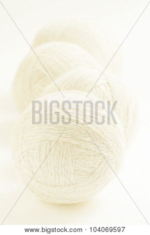 Woolen Balls Vertical Background.