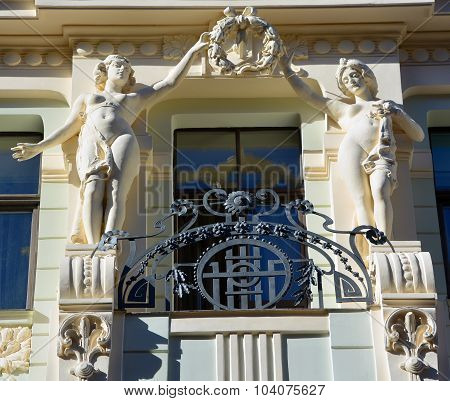 Details of Art Nouveau buildings