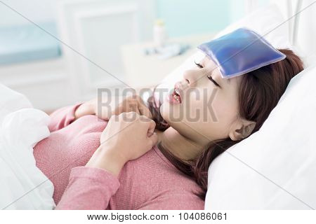 Woman Caught Cold And Fever