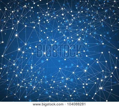 Space blue background. Vector Illustration.