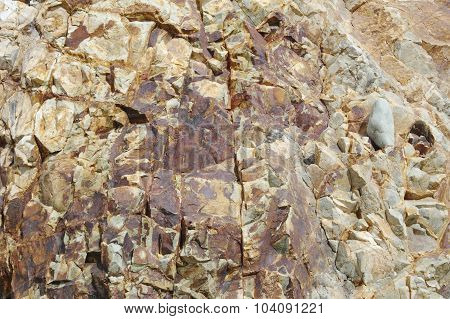 Natural background, rock texture closeup