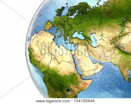 Emea Region On Earth