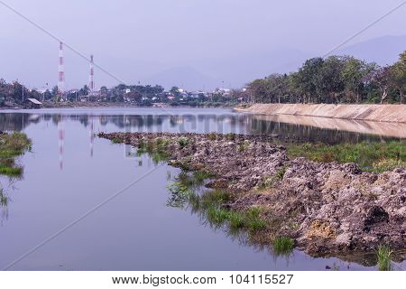 Nong Dang Reservoir In Chomthong Chiangmai Thai