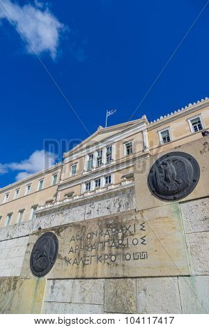 Athens, Greece, the parliament on Syntagma square (ex king's palace)