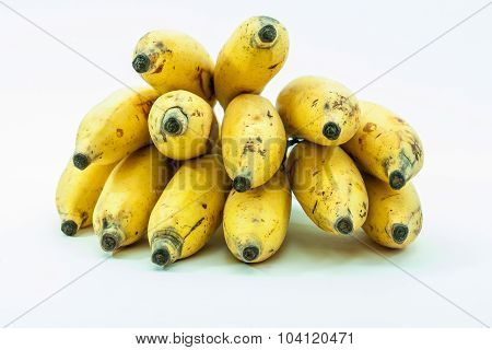 Bunch Of Yellow Small Banana Fruit