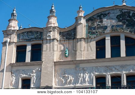 Moscow, Russia - 09.21.2015. The five-star hotel Metropole on Street Teatralny proezd